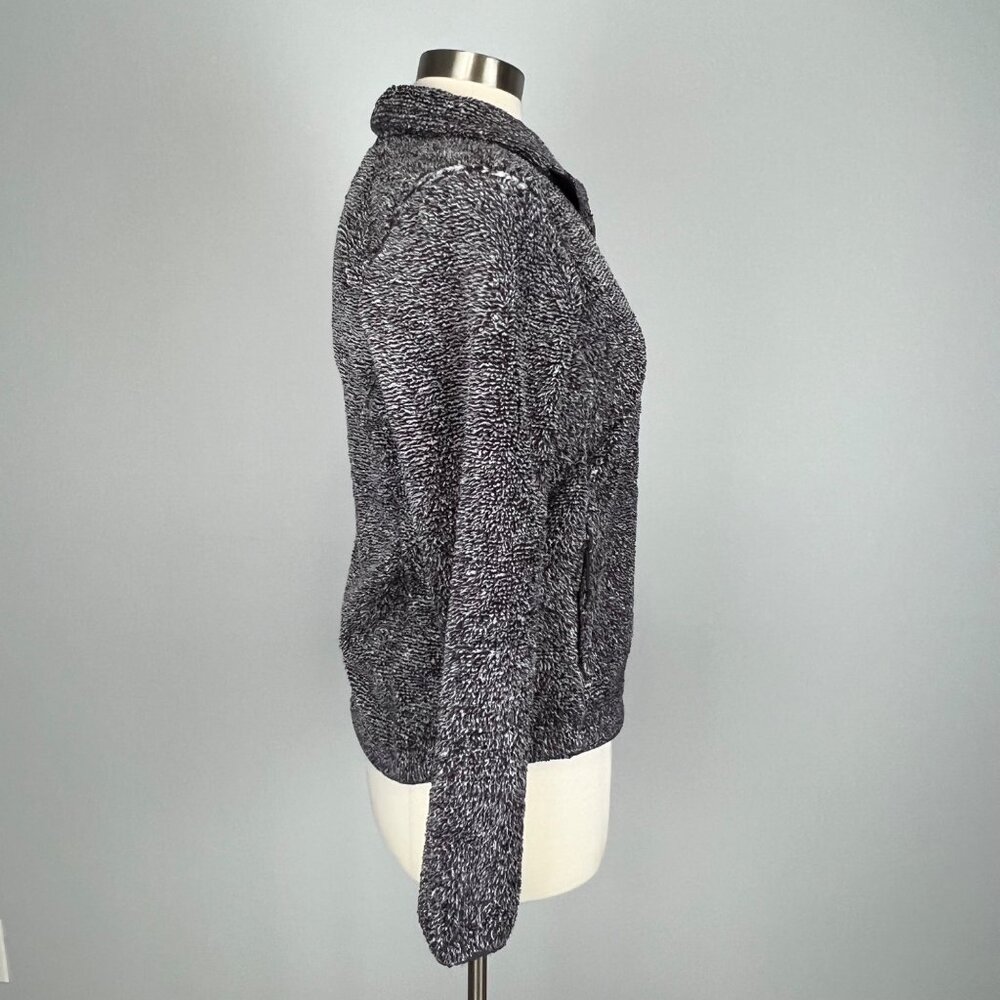 The North Face Womens Osito 2 Fleece Zip Jacket Black Mid Grey Stripe size Small - Picture 9 of 16